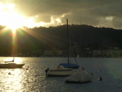 Sonnenuntergang am Zürichsee