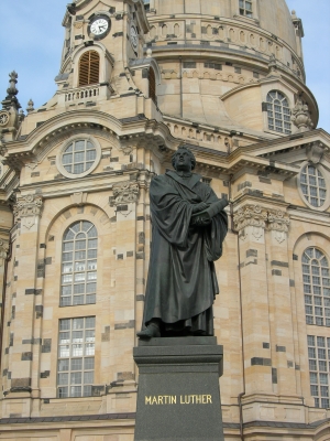 "Martin Luther" vor der Dresdner Frauenkirche
