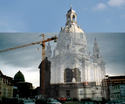 Frauenkirche 1995 und 2007