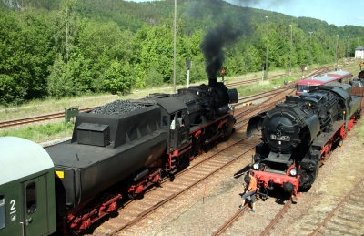 52er Lokomotiven in Schwarzenberg