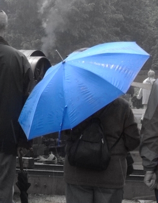 blauer Schirm
