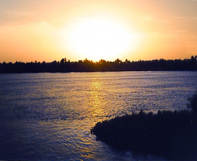 Beim Sonnenuntergang auf dem Nil