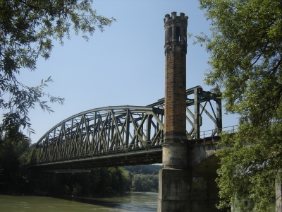 Eisenbahnbrücke über den Inn bei Passau