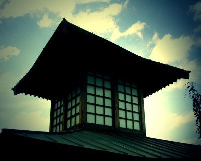 Japanisches Tempeldach