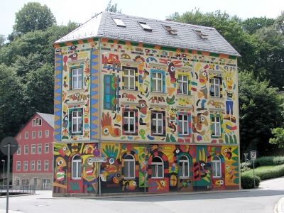 buntes Haus in Sebnitz