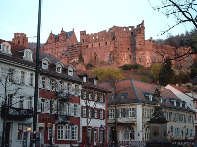 Festung Heidelberg in der Abendsonne
