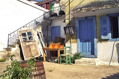 Hauseingang in Manolates, Samos