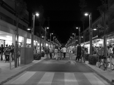 shopping at night