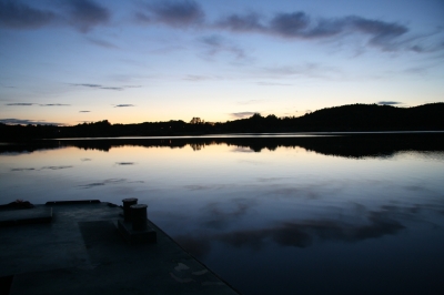 Abenddämmerung an der Pöhl