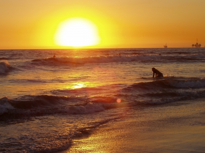 Sonnenuntergang am Huntington Beach