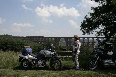 Göltzschtalbrücke bei Greiz im Vogtland - beliebter Stopp auch für Motorradreisende