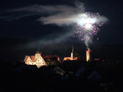 Feuerwerk beim Trachtenfest in Schlitz