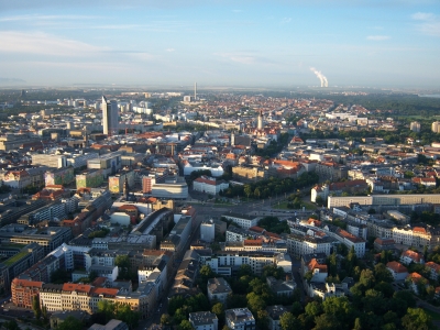 Leipzig vom Ballon aus gesehen