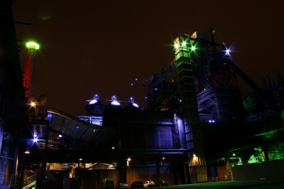 Landschaftspark Duisburg Nord bei Nacht