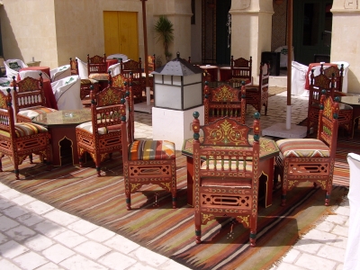eine Cafe in der Medina von Hammamet
