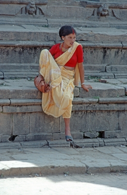 Frau in Nepal