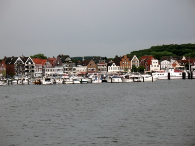 Travemünde Blick auf die Travepromenade