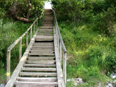 Niendorf Steilküste Treppe nach oben