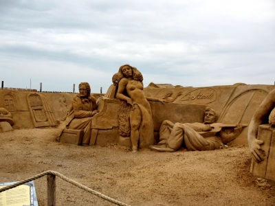 Travemünde Sandworld Elvis und Madonna