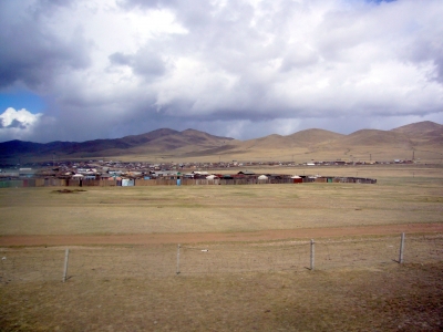 Zugfahrt in der Mongolei