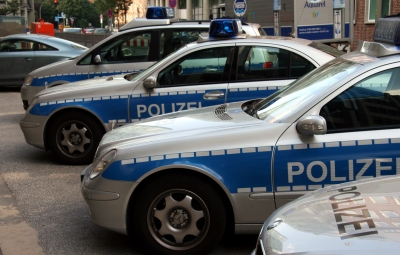 Polizeifahrzeuge in Hamburg