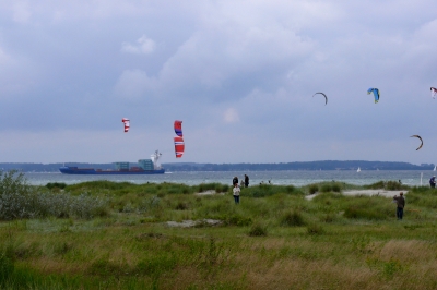 Kite-Surfen auf der Kieler Förde -6-