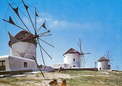Die Windmühlen von Mykonos