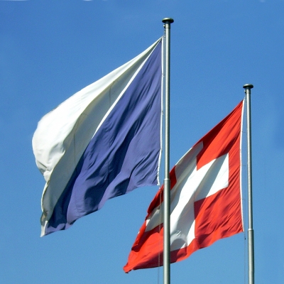 Zürich und Schweizerflagge