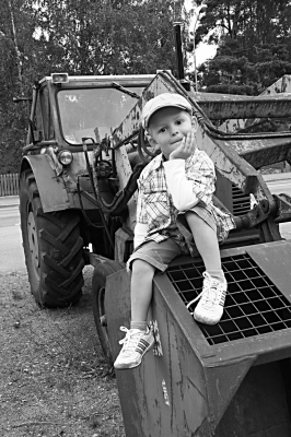 Wenn ich groß bin werd ich Traktorfahrer....; ))