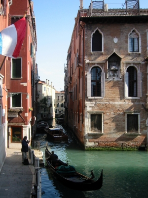 Venedig Kanal mit Gondel