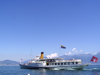 Raddampfer "Vevey" auf dem Genfer See - 3