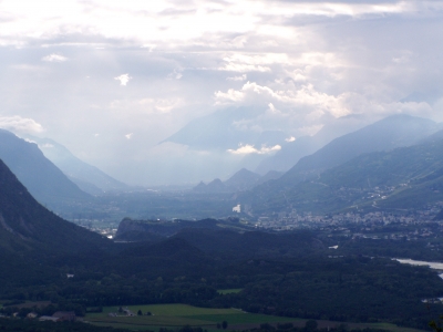 Rhone-Tal mit Sicht auf Sion