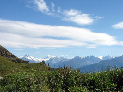 Sanetsch-Pass: Blick in die Walliser Alpen