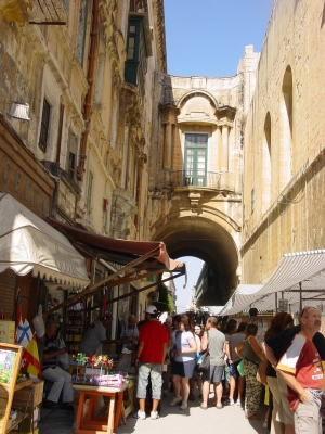 Straßenszene in Valetta