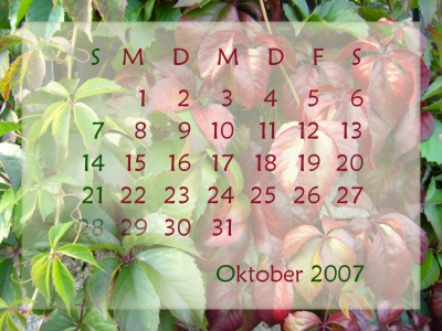 Desktopkalender OKTOBER