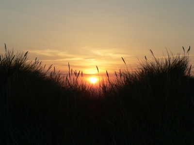 Sonnenuntergang bei den Dünen