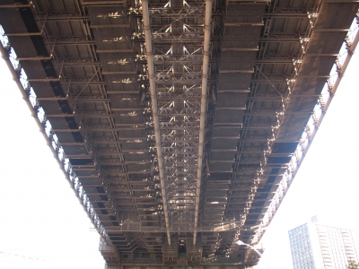 Brooklyn Bridge von unten