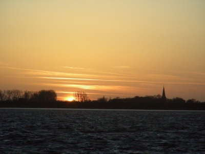 Sonnenuntergang an der Weser