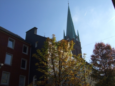 Blick zur Gladbecker Kirche