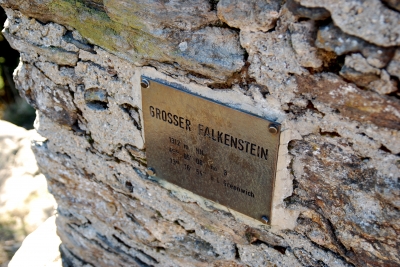 Grosser Falkenstein - Tafel am Gipfelkreuz