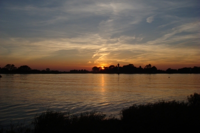 Sonnenuntergtang an der Weser