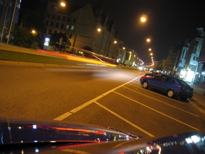 Magdeburgs Strassen bei Nacht