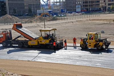 Hafencity -  Straßenbau Am-Sandtorpark