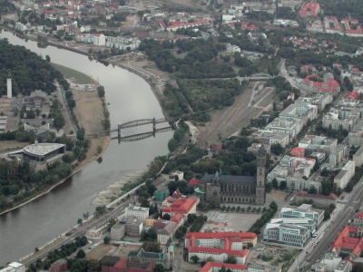 Luftaufnahme Magdeburger Zentrum
