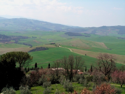 Blick von Pienza in die toscanische Landschaft