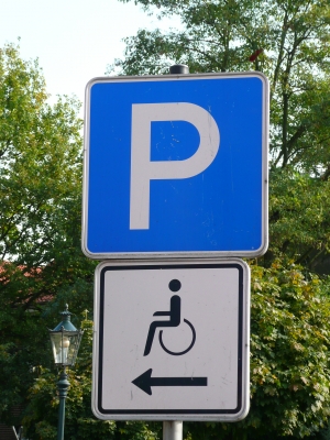 Parkplatz für Schwerbehinderte