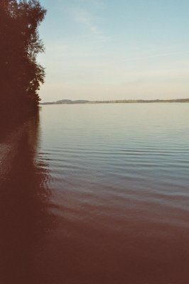 forgensee in der abenddämmerung