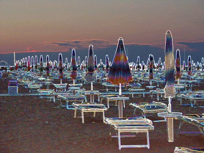 Der Strand von Rimini - abstrakt!
