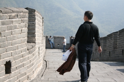 Spazieren gehen auf der chinesischen Mauer