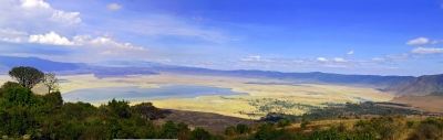 Panoramablick in den Ngorongoro-Krater